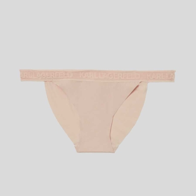 Beige Women's Karl Lagerfeld Ultra-light Karl Logo Briefs Underwear | AE925YOQH