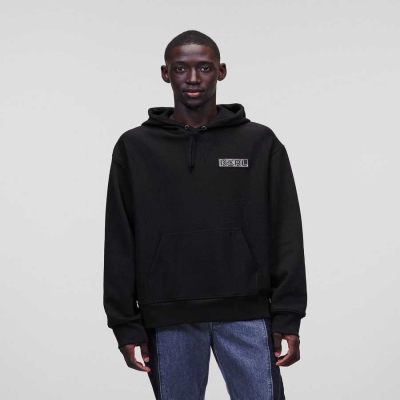 Black Men's Karl Lagerfeld Ikonik 2.0 Oversized Sweatshirts | AE362PARY