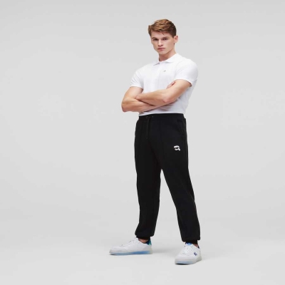 Black Men's Karl Lagerfeld Ikonik 2.0 Pintuck Sweatpants | AE658UFDA