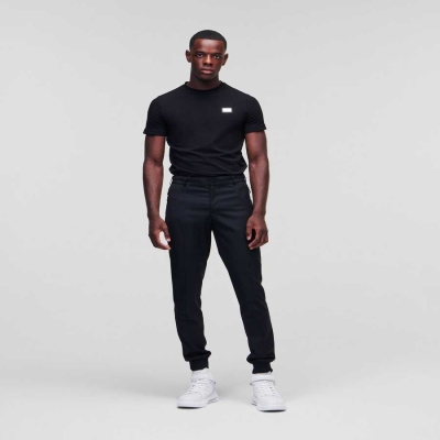 Black Men's Karl Lagerfeld K/Tailored Pants | AE942NGRO