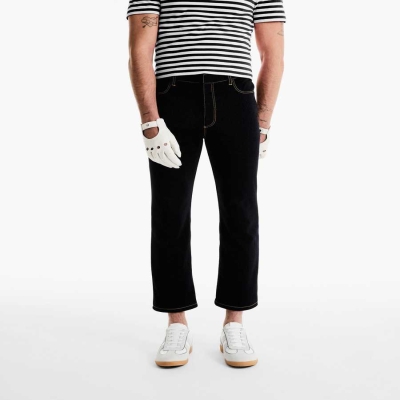 Black Men's Karl Lagerfeld Karl Lagerfeld X Alled-martinez Lurex Jersey Pants | AE698LWAO