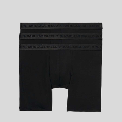 Black Men's Karl Lagerfeld Premium Karl Logo Boxers – 3 Pack Underwear | AE591KGVE