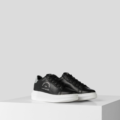 Black / Silver Women's Karl Lagerfeld Rue St-guillaume Logo Kapri Sneakers | AE315TFBU