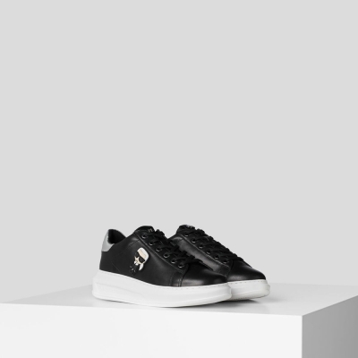 Black / White Women's Karl Lagerfeld K/Ikonik Kapri Sneakers | AE718NADU