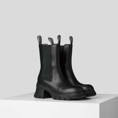 Black Women's Karl Lagerfeld Bridger Midi Gore Boots | AE043EMXI