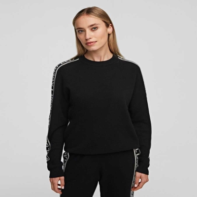 Black Women's Karl Lagerfeld Cashmere Sweater Loungewear | AE937EKLA