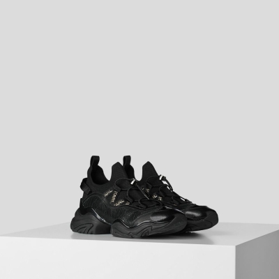 Black Women's Karl Lagerfeld Gemini Krosslace Sneakers | AE891YDGL