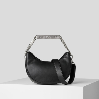 Black Women's Karl Lagerfeld K/Id Half-moon Shoulder Bags | AE729SHML