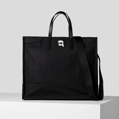 Black Women's Karl Lagerfeld K/Ikonik 2.0 Nylon East-west Tote Bags | AE798WLCG