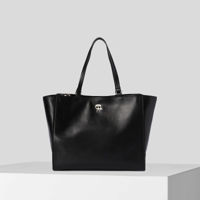 Black Women's Karl Lagerfeld K/Ikonik Leather Tote Bags | AE172JERA