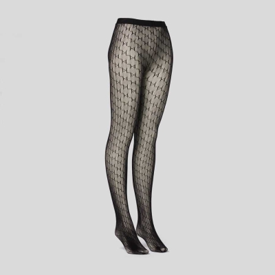 Black Women's Karl Lagerfeld K/Monogram Tights Underwear | AE509DONR