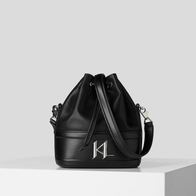 Black Women's Karl Lagerfeld K/Saddle Bucket Bag | AE950HJNX