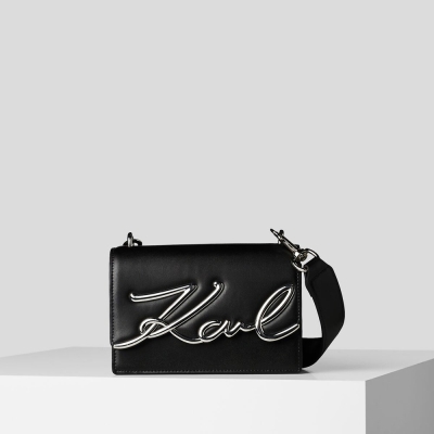 Black Women's Karl Lagerfeld K/Signature Small Shoulder Bags | AE218ORED