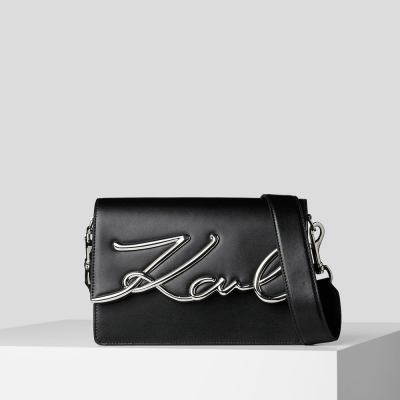 Black Women's Karl Lagerfeld K/Signature Shoulder Bags | AE641UYGL