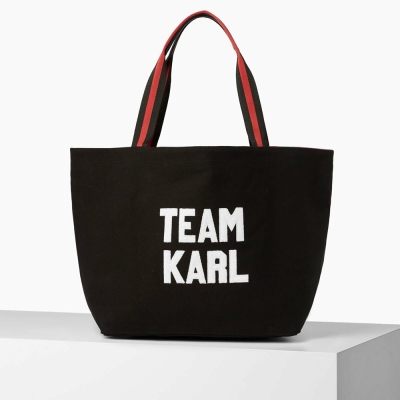 Black Women's Karl Lagerfeld Karl Lagerfeld X Alled-martinez Team Karl Tote Bags | AE643PBES