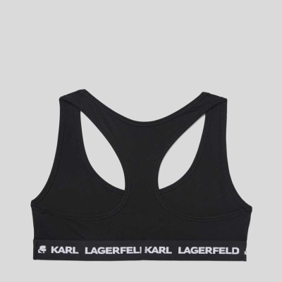 Black Women's Karl Lagerfeld Karl Logo Sports Bra Underwear | AE812LBHR