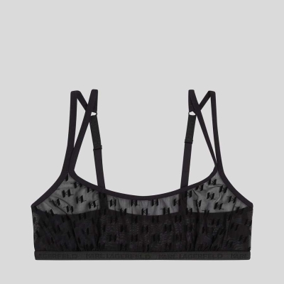 Black Women's Karl Lagerfeld Kl Monogram Bralette Underwear | AE197VHQO