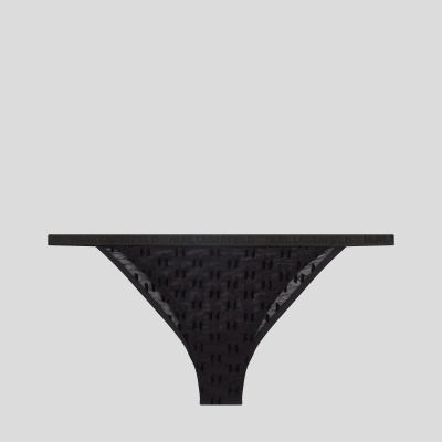 Black Women's Karl Lagerfeld Kl Monogram Brazilian Brief Underwear | AE856OTZM