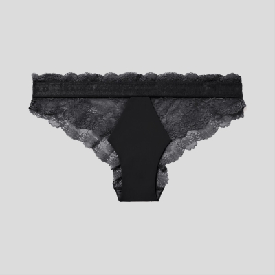 Black Women's Karl Lagerfeld Lace Bikini Briefs Underwear | AE240TWZL