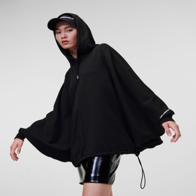 Black Women's Karl Lagerfeld Oversized Handpicked Sweatshirts | AE362EJUV