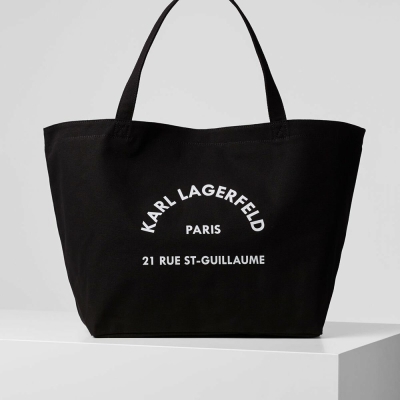 Black Women's Karl Lagerfeld Rue St-guillaume Tote Bags | AE719DJFZ