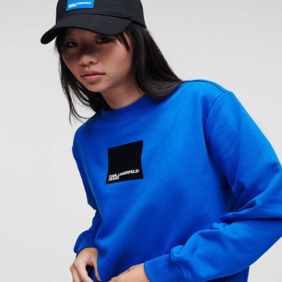 Blue Women's Karl Lagerfeld Klj Sweatshirts | AE410TFSN