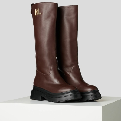 Brown Women's Karl Lagerfeld Danton Riding Boots | AE821QPDN