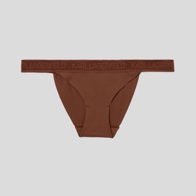 Brown Women's Karl Lagerfeld Ultra-light Karl Logo Briefs Underwear | AE428FVCA