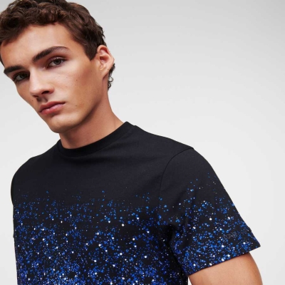 Flower Men's Karl Lagerfeld Karl Galactic T-Shirts | AE504HUOV