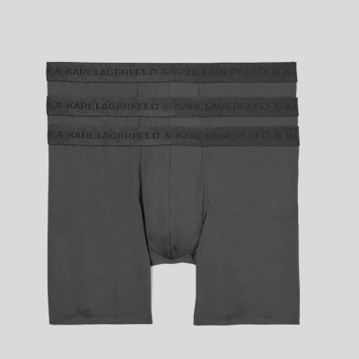 Grey Men's Karl Lagerfeld Premium Karl Logo Boxers – 3 Pack Underwear | AE204BYAU