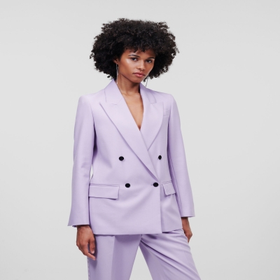 Lavender Women's Karl Lagerfeld Tailored Blazers | AE543KPNA