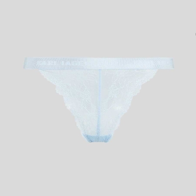 Light Blue Women's Karl Lagerfeld Lace Brazilian Briefs Underwear | AE197RVQJ