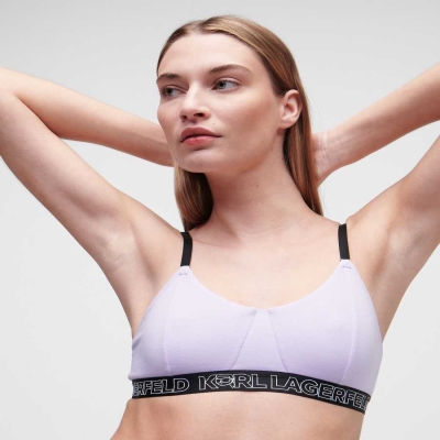 Light Purple Women's Karl Lagerfeld Ikonik 2.0 Bralette Underwear | AE752DAYS