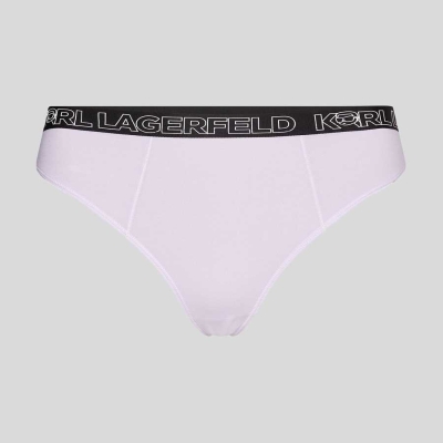 Light Purple Women's Karl Lagerfeld Ikonik 2.0 Logo High-rise Brief Underwear | AE815HNSA