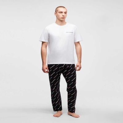 Multicolor Men's Karl Lagerfeld Karl Future Logo Pajama Set Sleepwear | AE037MDZE