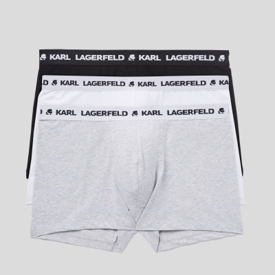 Multicolor Men's Karl Lagerfeld Karl Logo Monochrome Trunks - 3 Pack Underwear | AE543YMXA