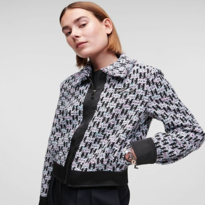 Multicolor Women's Karl Lagerfeld Kl Monogram BOUCLÉ Jackets | AE354GJWA