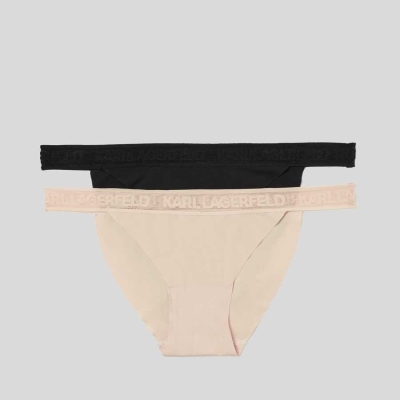 Multicolor Women's Karl Lagerfeld Ultra-light Karl Logo Briefs - 2 Pack Underwear | AE398VMRW