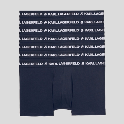 Navy Men's Karl Lagerfeld Karl Logo Trunks - 7 Pack Underwear | AE740XMYW