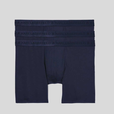 Navy Men's Karl Lagerfeld Premium Karl Logo Boxers – 3 Pack Underwear | AE718LYPX