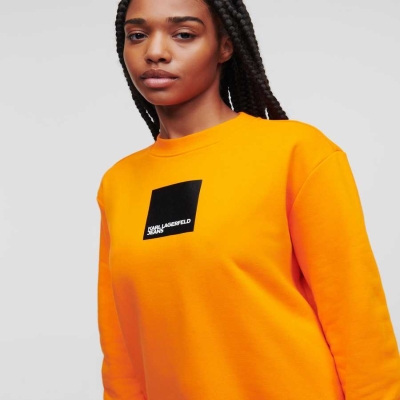 Orange Women's Karl Lagerfeld Klj Sweatshirts | AE079WFZQ