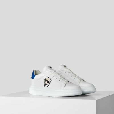 White / Blue Men's Karl Lagerfeld K/Ikonik Kapri Sneakers | AE129RFGA