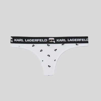 White Women's Karl Lagerfeld Ikonik Karl Thong Underwear | AE170SZIV