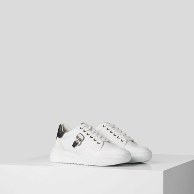 White Women's Karl Lagerfeld K/Ikonik Kapri Run Sneakers | AE238NZGS