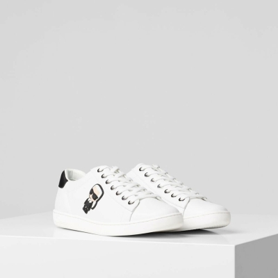 White Women's Karl Lagerfeld K/Ikonik Kupsole Sneakers | AE235ZTDI