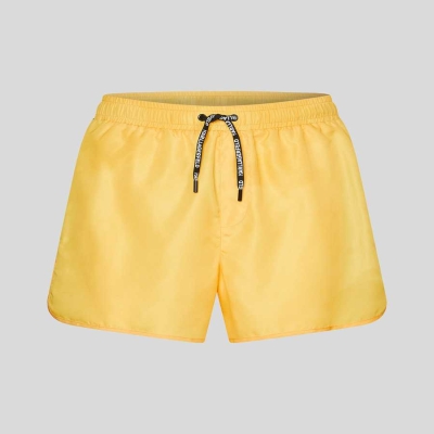 Yellow Men's Karl Lagerfeld Karl Logo Tape Board Shorts Beachwear | AE231DUEB