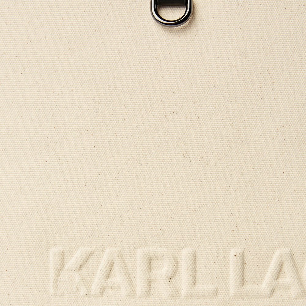 Beige Women's Karl Lagerfeld Cara Loves Karl K/Skuare Tote Bags | AE760PQMT