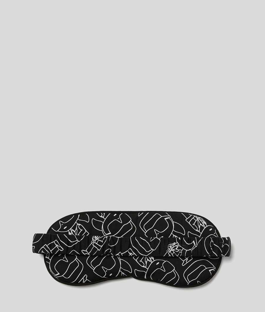 Black / Beige Women's Karl Lagerfeld K/Ikonik 2.0 Eye Mask Loungewear | AE167NJKZ