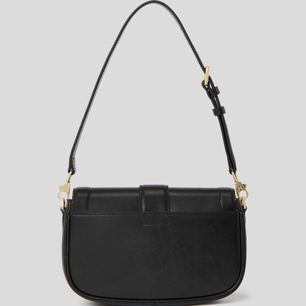 Black / Gold Women's Karl Lagerfeld K/Saddle Baguette Bag | AE372FZUS