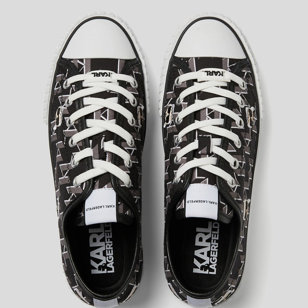 Black / Grey Women's Karl Lagerfeld Kampus Max Multikonic Sneakers | AE240WIDB